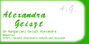 alexandra geiszt business card
